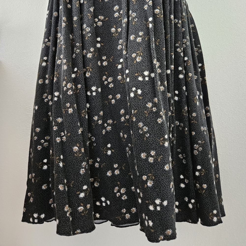 ditsy floral dot y2k babydoll grunge goth whimsigoth indie urban boho mini dress - Picture 5 of 8
